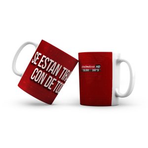 Taza cerámica Crónica Placas Rojas Oficial - Se están tirando con de todo