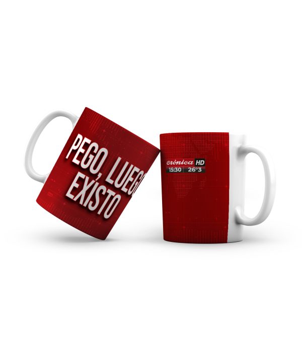 Taza cerámica Crónica Placas Rojas Oficial - Pego, luego existo