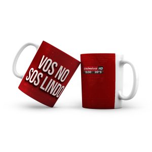 Taza cerámica Crónica Placas Rojas Oficial - Vos no sos lindo