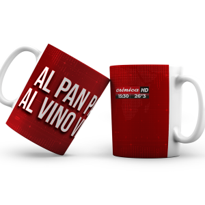 taza ceramica al pan pan al vino vino