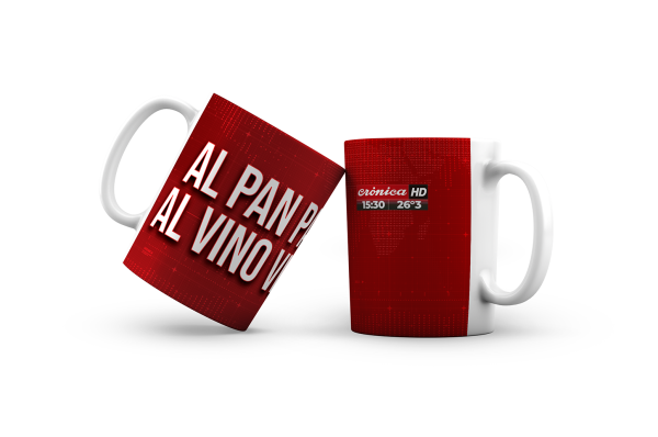 taza ceramica al pan pan al vino vino